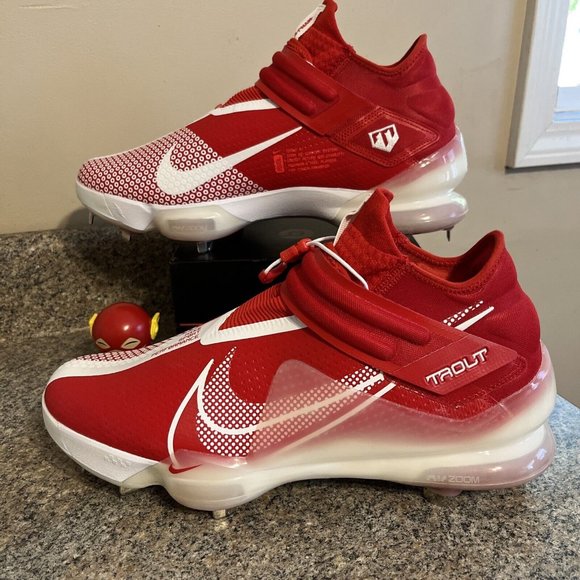 ✅ Nike Zoom Force‎ Trout 7 Red/White Metal Baseball Cleats CI3134-601 Size 14 main image 4